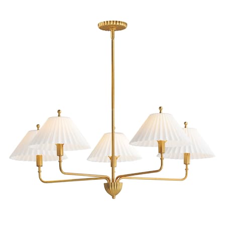 Maxim Lighting Kismet 5-Light Chandelier, Gold Leaf 18315SWGL